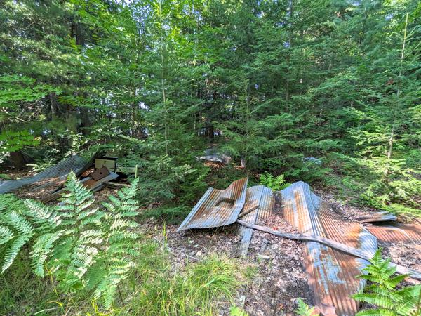 Ruined camp near Sitka Lake.