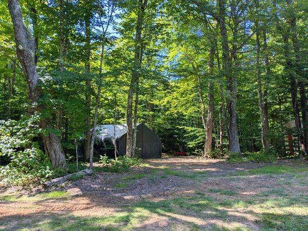 Large storage tent for the camp.