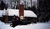 Jon, Matt,
	  and I with snowmobile