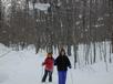 Vittoria and Amelia skiing.