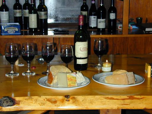 The Margaux with a selection of cheeses.
