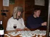 Vittoria (with the nice hat) and Bill playing dominoes.