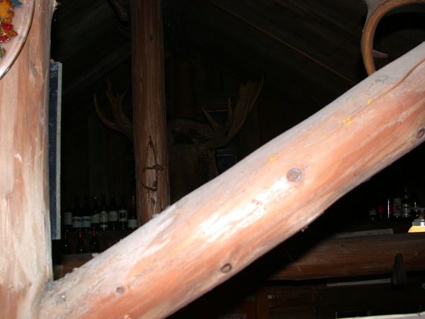 Some of the rafters in the Cabin.