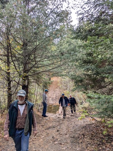 Arthur, Ed, Jim, and Jon after crossing Porter Creek on the way to the Barfield Lakes.