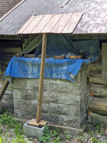 Current status of the new chimney.