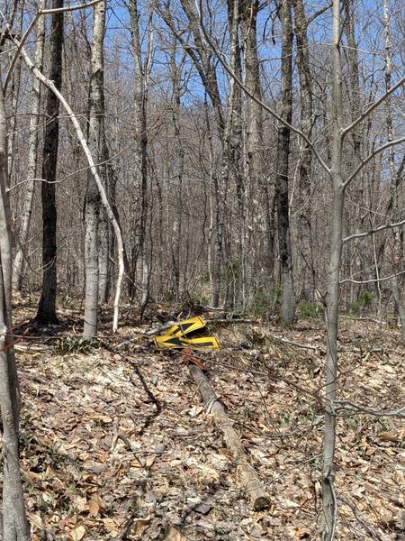 Downed sign along snowmobile route 443.