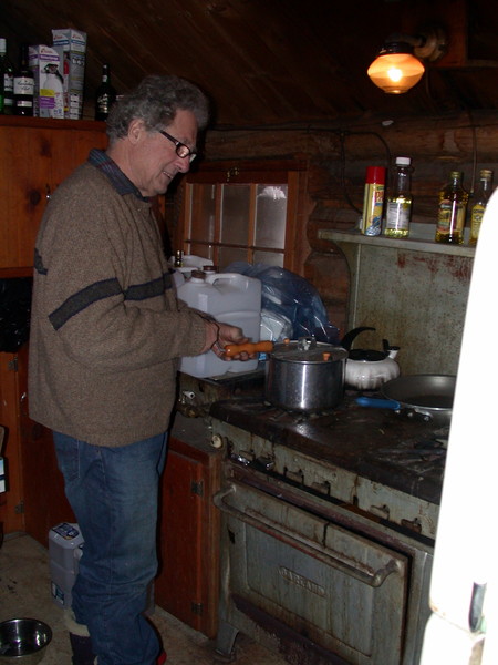 Carl making pop corn.