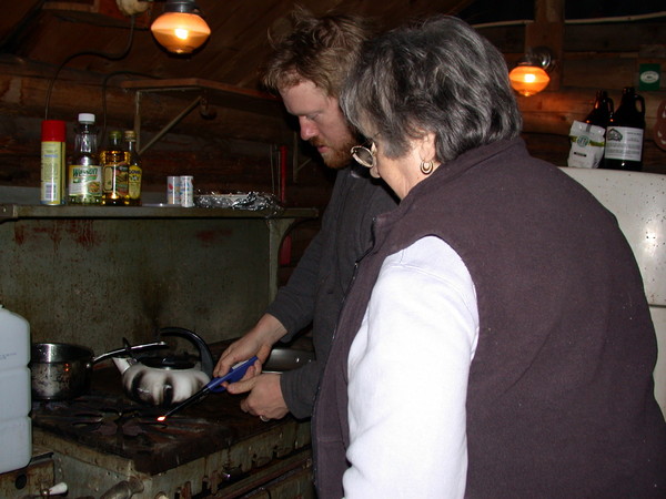 Rose and Bill in the kitchen.