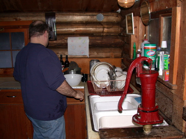 Jon doing dishes, again.